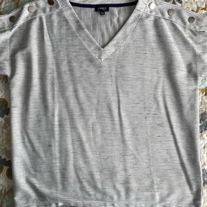 NWOT  Navy stripe Jones of NY Top size L